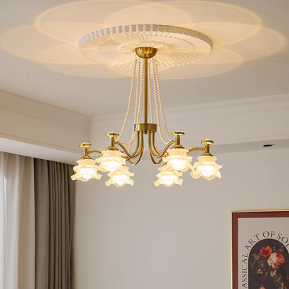 Amaris Rose Chandelier - Elegant Crystal Design with Dimmable Lighting