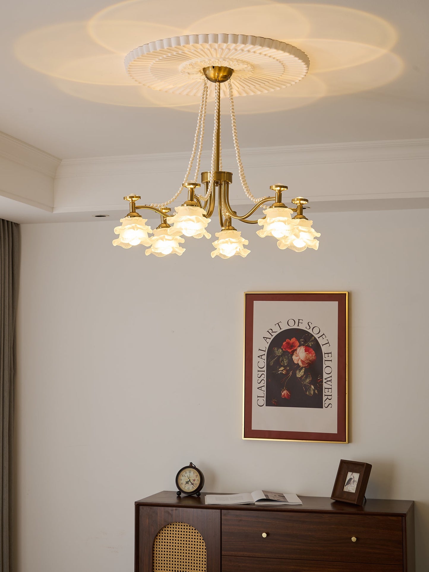 Amaris Rose Chandelier - Elegant Crystal Design with Dimmable Lighting