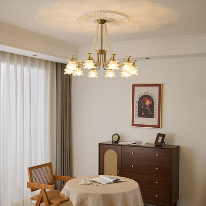 Amaris Rose Chandelier - Elegant Crystal Design with Dimmable Lighting