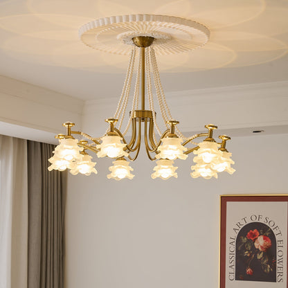 Amaris Rose Chandelier - Elegant Crystal Design with Dimmable Lighting