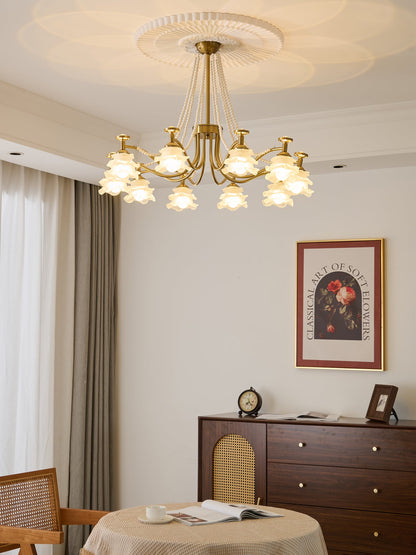 Amaris Rose Chandelier - Elegant Crystal Design with Dimmable Lighting