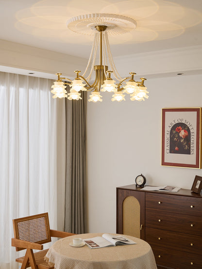 Amaris Rose Chandelier - Elegant Crystal Design with Dimmable Lighting