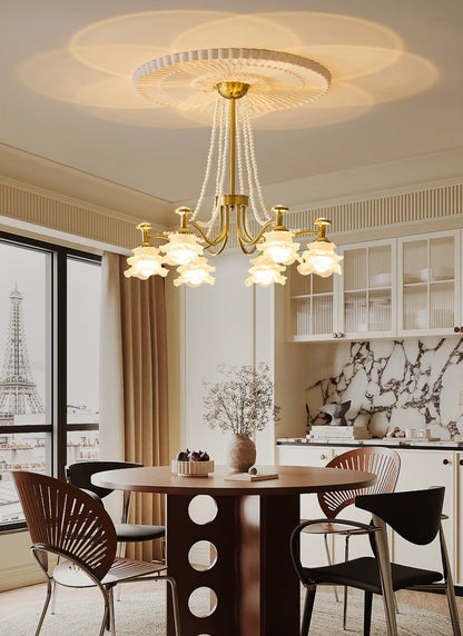 Amaris Rose Chandelier - Elegant Crystal Design with Dimmable Lighting