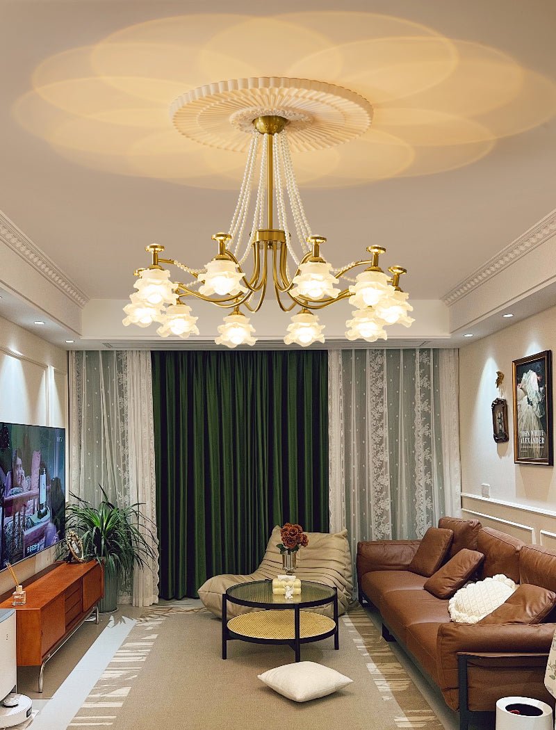 Amaris Rose Chandelier - Elegant Crystal Design with Dimmable Lighting