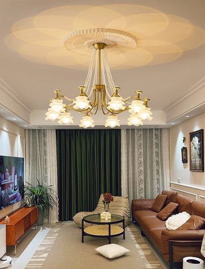 Amaris Rose Chandelier - Elegant Crystal Design with Dimmable Lighting