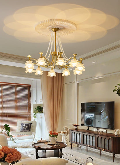 Amaris Rose Chandelier - Elegant Crystal Design with Dimmable Lighting