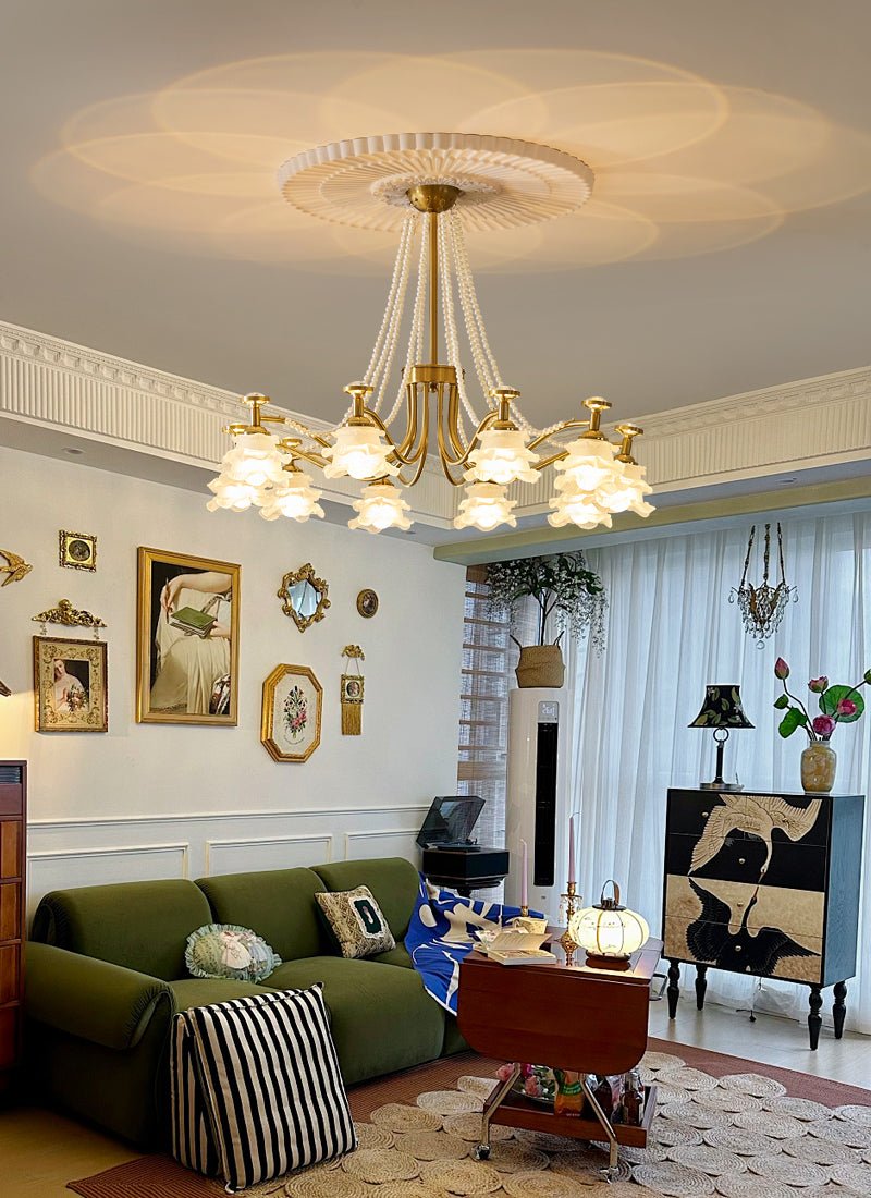 Amaris Rose Chandelier - Elegant Crystal Design with Dimmable Lighting