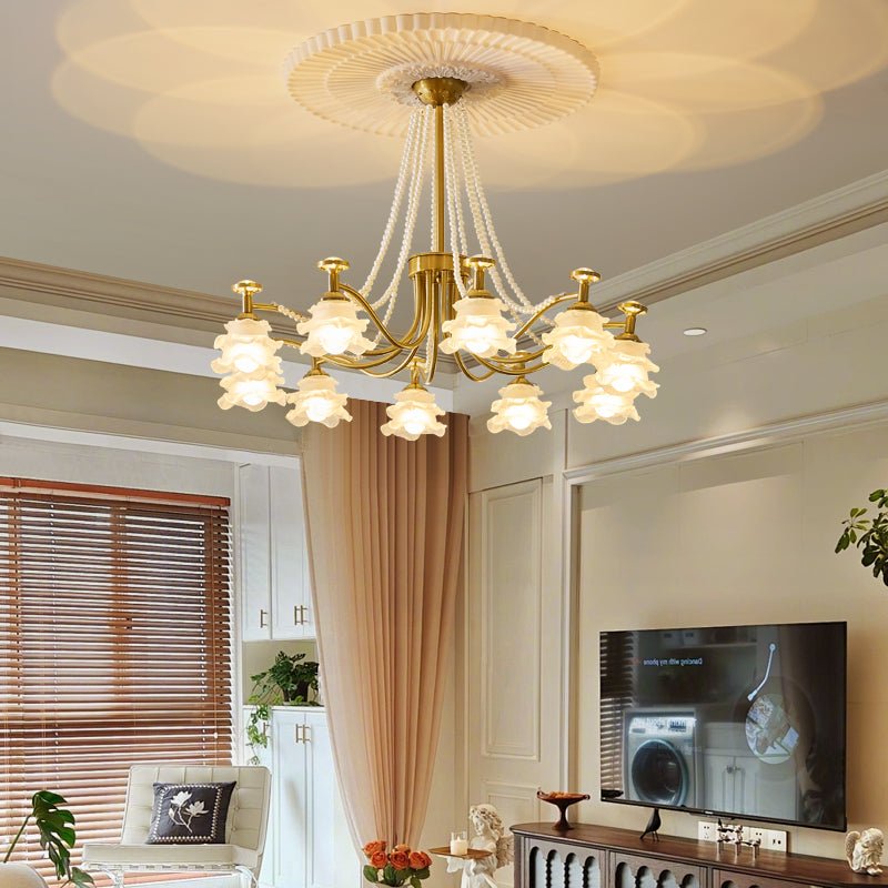 Amaris Rose Chandelier - Elegant Crystal Design with Dimmable Lighting