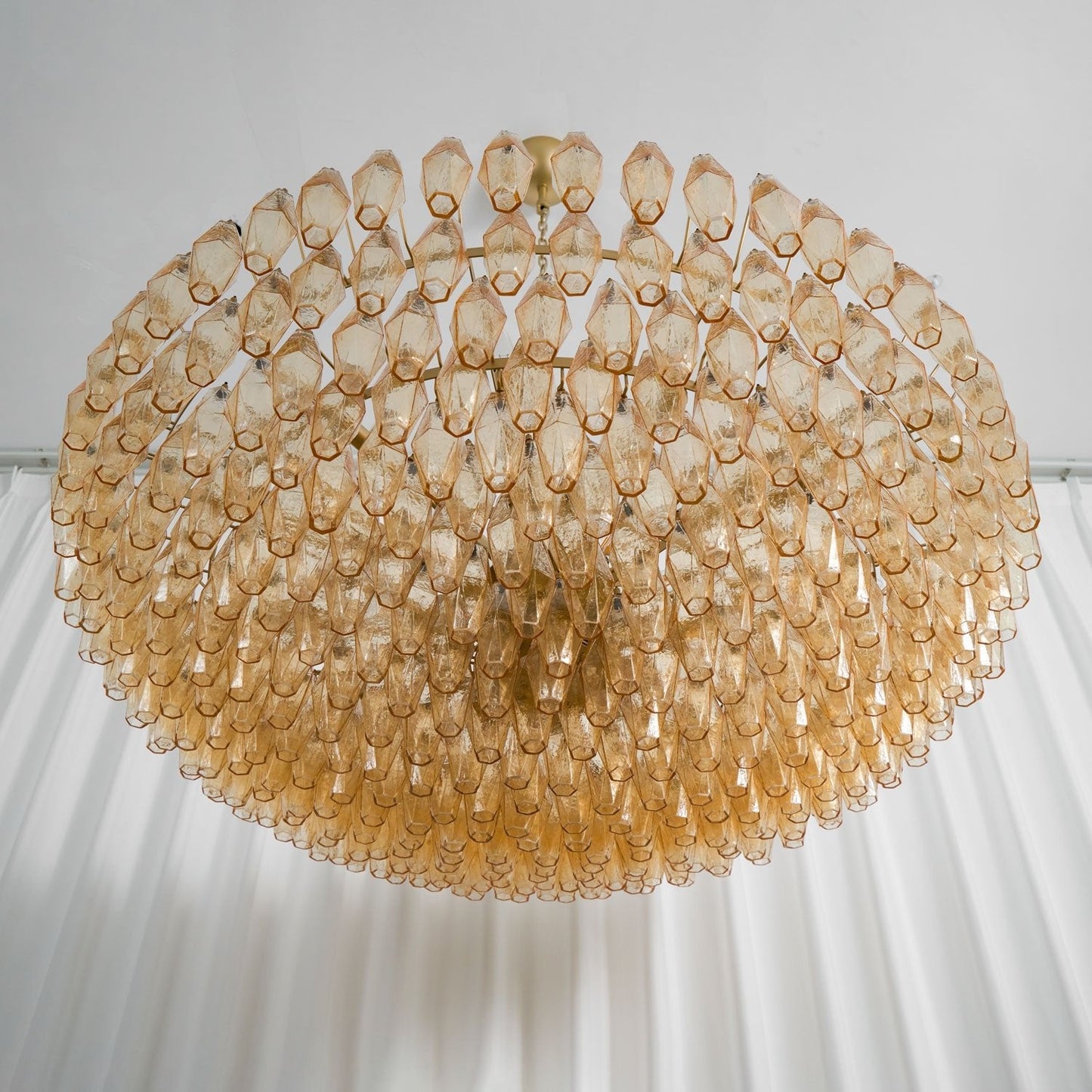 Amber Sorrento Chandelier - Elegant Design with Adjustable Height & LE