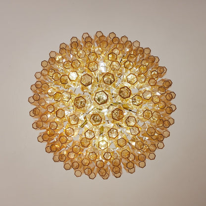 Amber Empire Chandelier - Elegant Design with Adjustable Height & LED