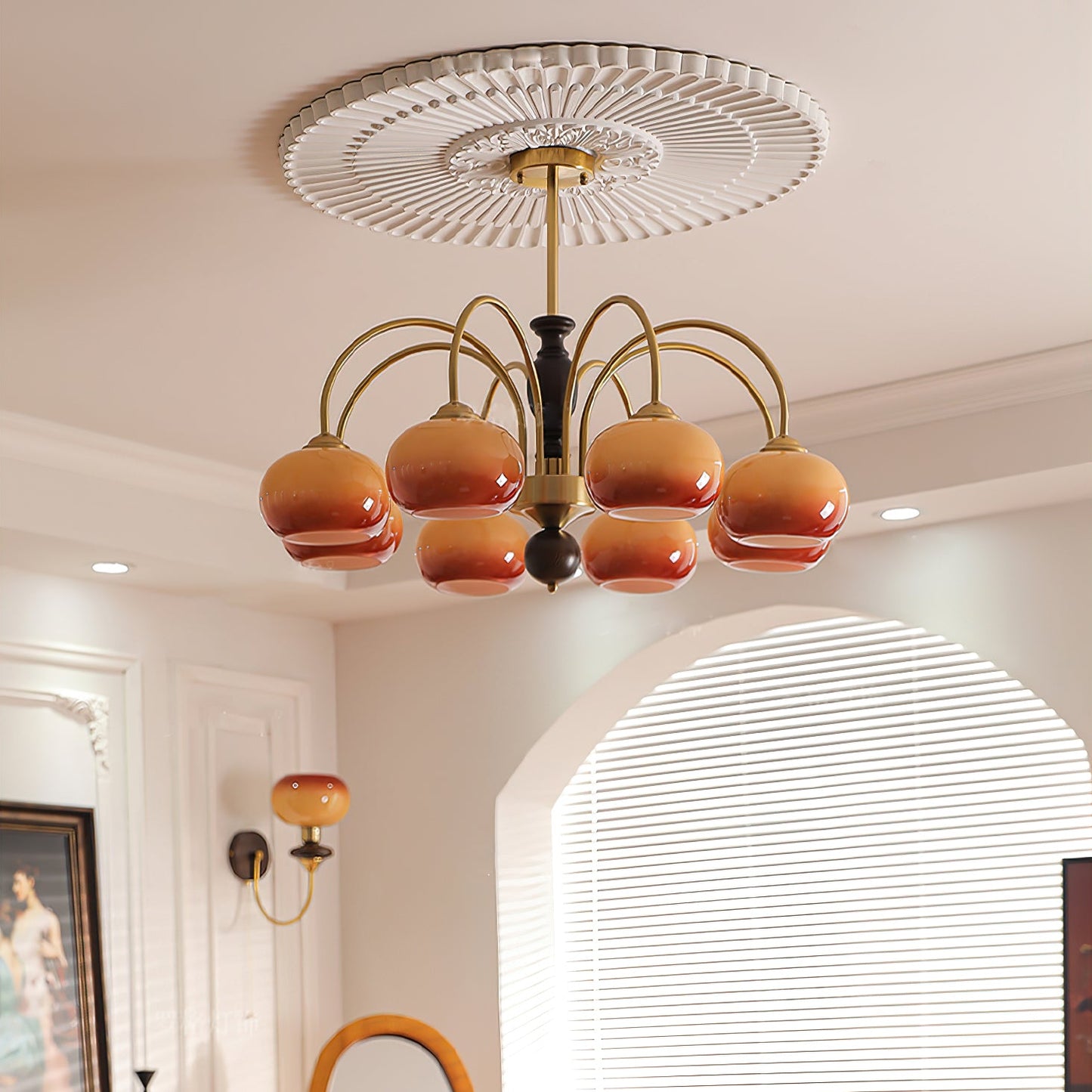 Amberly Arch Chandelier - Elegant Design with Adjustable Brightness