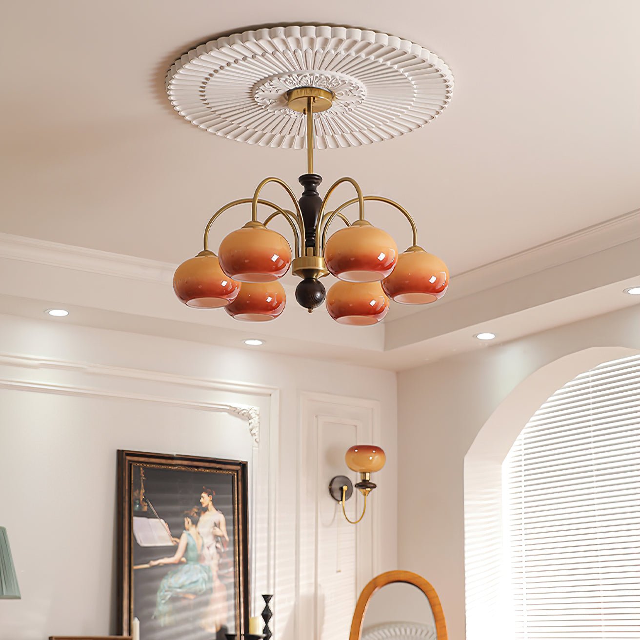 Amberly Arch Chandelier - Elegant Design with Adjustable Brightness