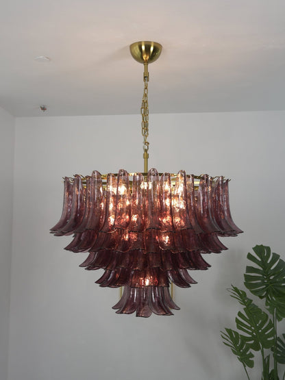 Amethyst Bloom Crystal Chandelier - Elegant Design & Adjustable Height