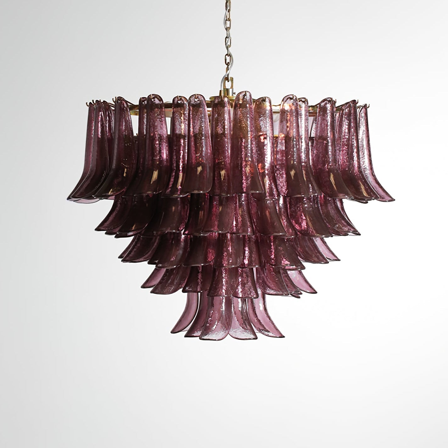 Amethyst Bloom Crystal Chandelier - Elegant Design & Adjustable Height