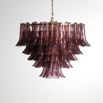 Amethyst Bloom Crystal Chandelier - Elegant Design & Adjustable Height