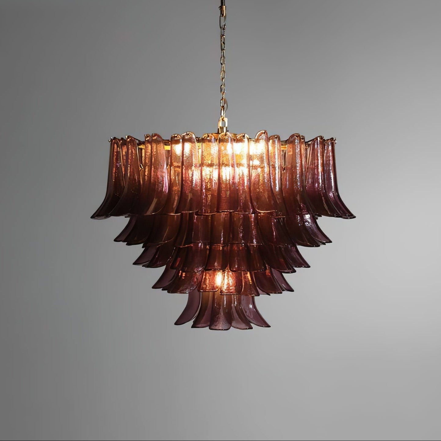 Amethyst Bloom Crystal Chandelier - Elegant Design & Adjustable Height