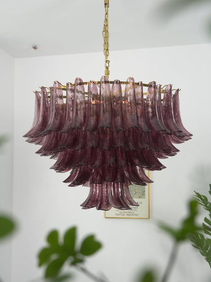 Amethyst Bloom Crystal Chandelier - Elegant Design & Adjustable Height