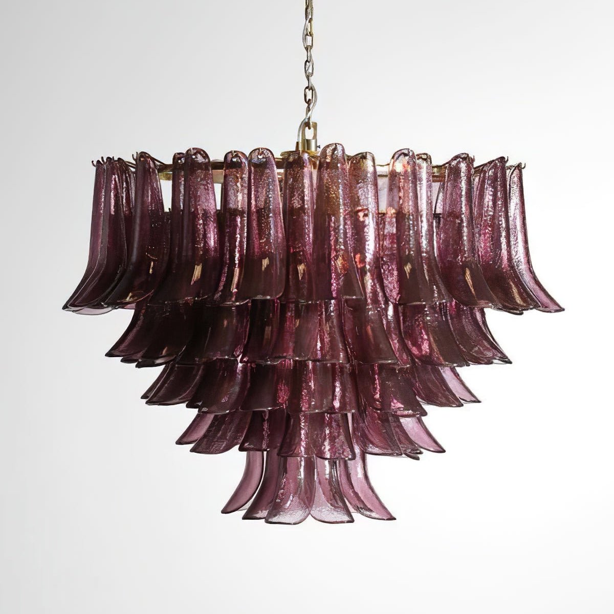 Amethyst Bloom Crystal Chandelier - Elegant Design & Adjustable Height