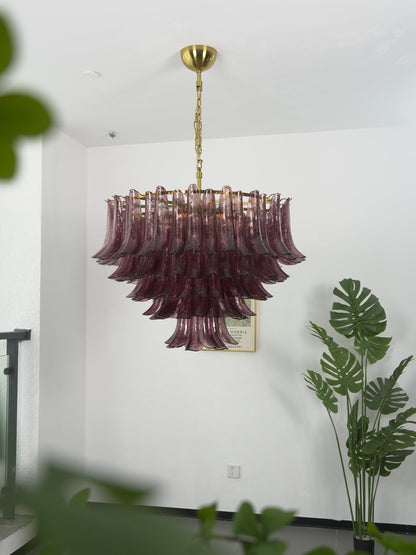 Amethyst Bloom Crystal Chandelier - Elegant Design & Adjustable Height