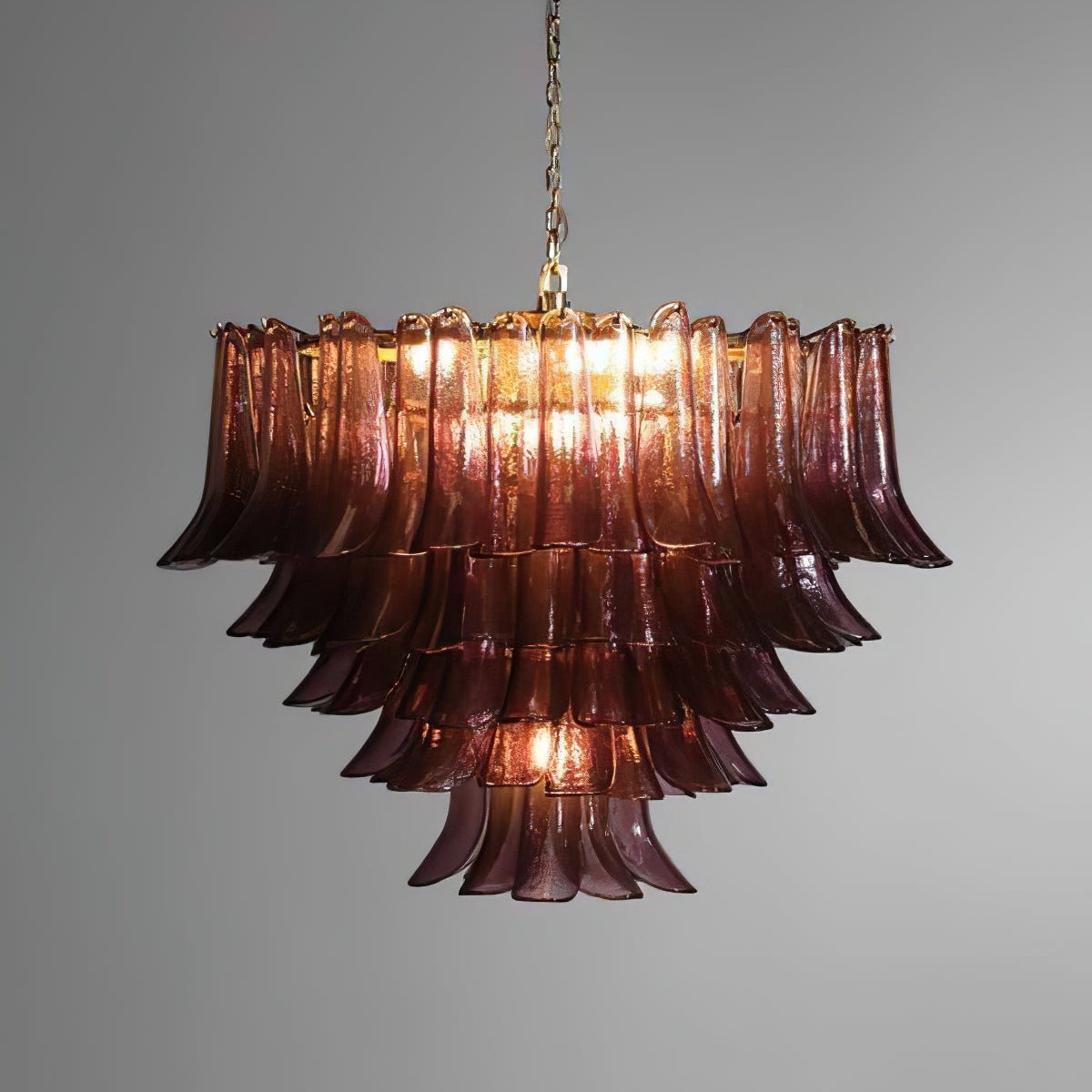 Amethyst Bloom Crystal Chandelier - Elegant Design & Adjustable Height