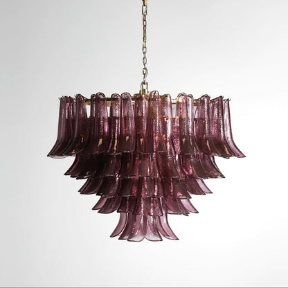Amethyst Bloom Crystal Chandelier - Elegant Design & Adjustable Height