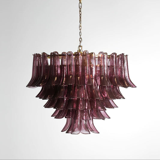 Amethyst Bloom Crystal Chandelier - Elegant Design & Adjustable Height