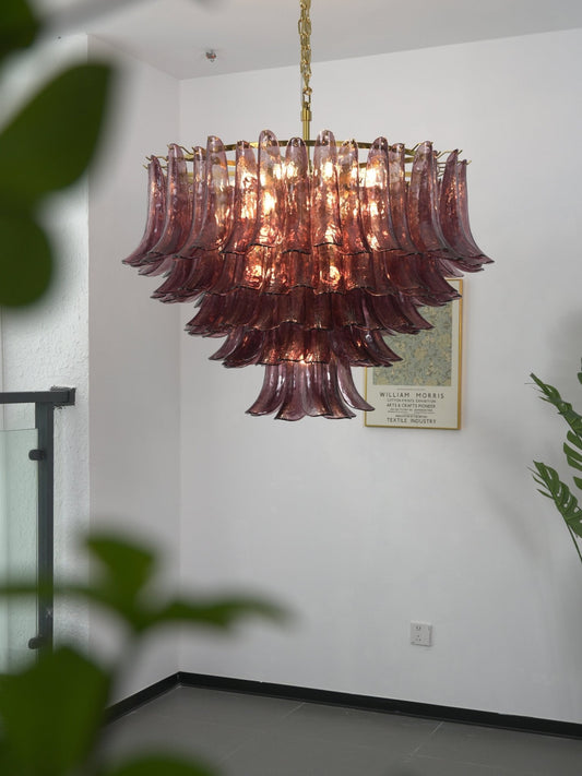 Amethyst Bloom Crystal Chandelier - Elegant Design & Adjustable Height