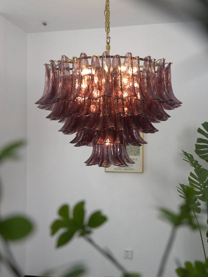 Amethyst Bloom Crystal Chandelier - Elegant Design & Adjustable Height