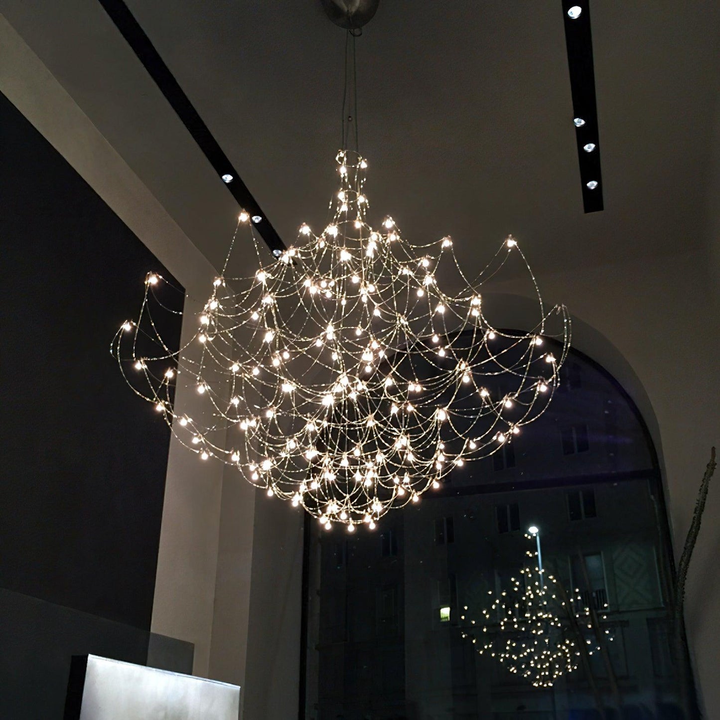 Amos Group Modern Chandelier - Adjustable Height, Energy Efficient Lig