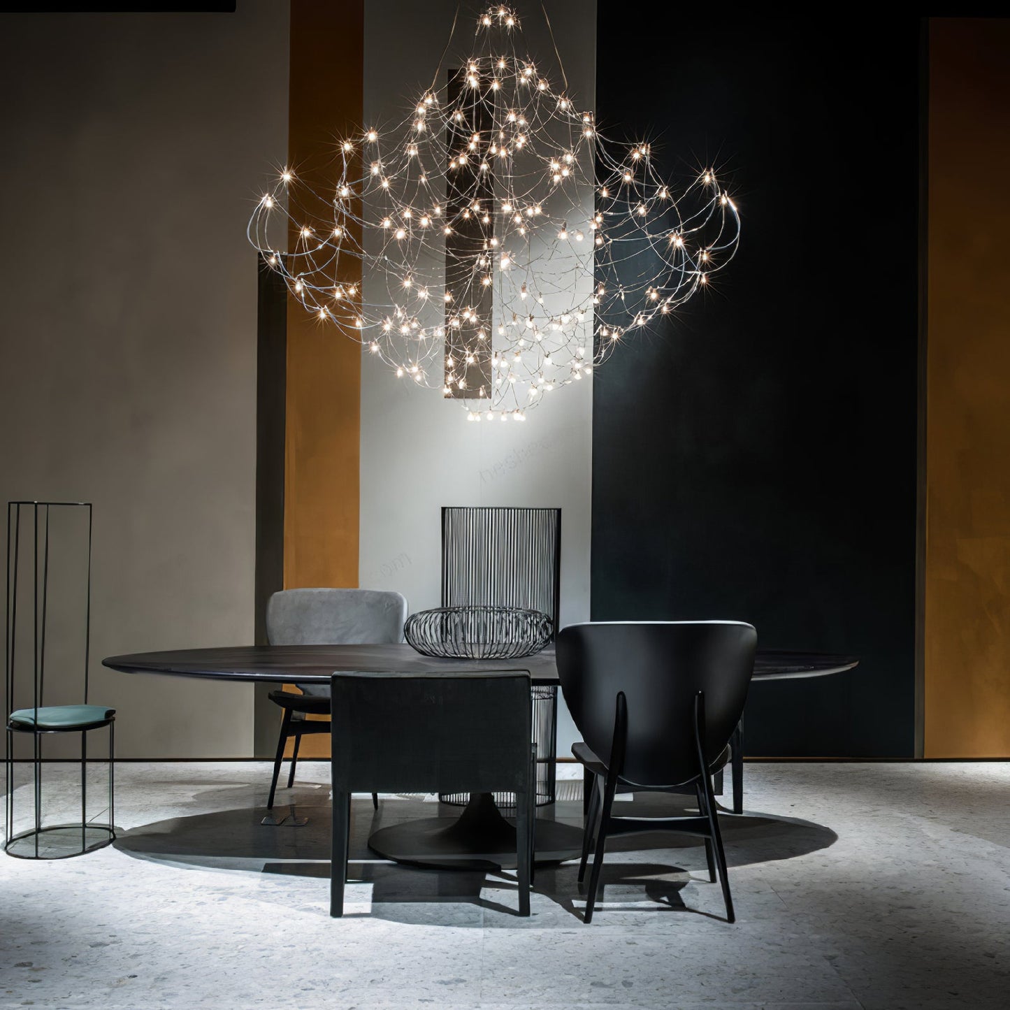 Amos Group Modern Chandelier - Adjustable Height, Energy Efficient Lig