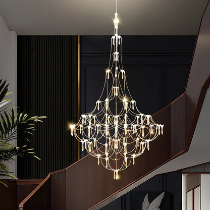 Amos Group Modern Chandelier - Adjustable Height, Energy Efficient Lig