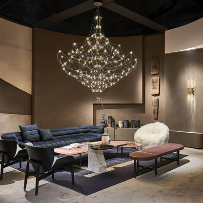 Amos Group Modern Chandelier - Adjustable Height, Energy Efficient Lig
