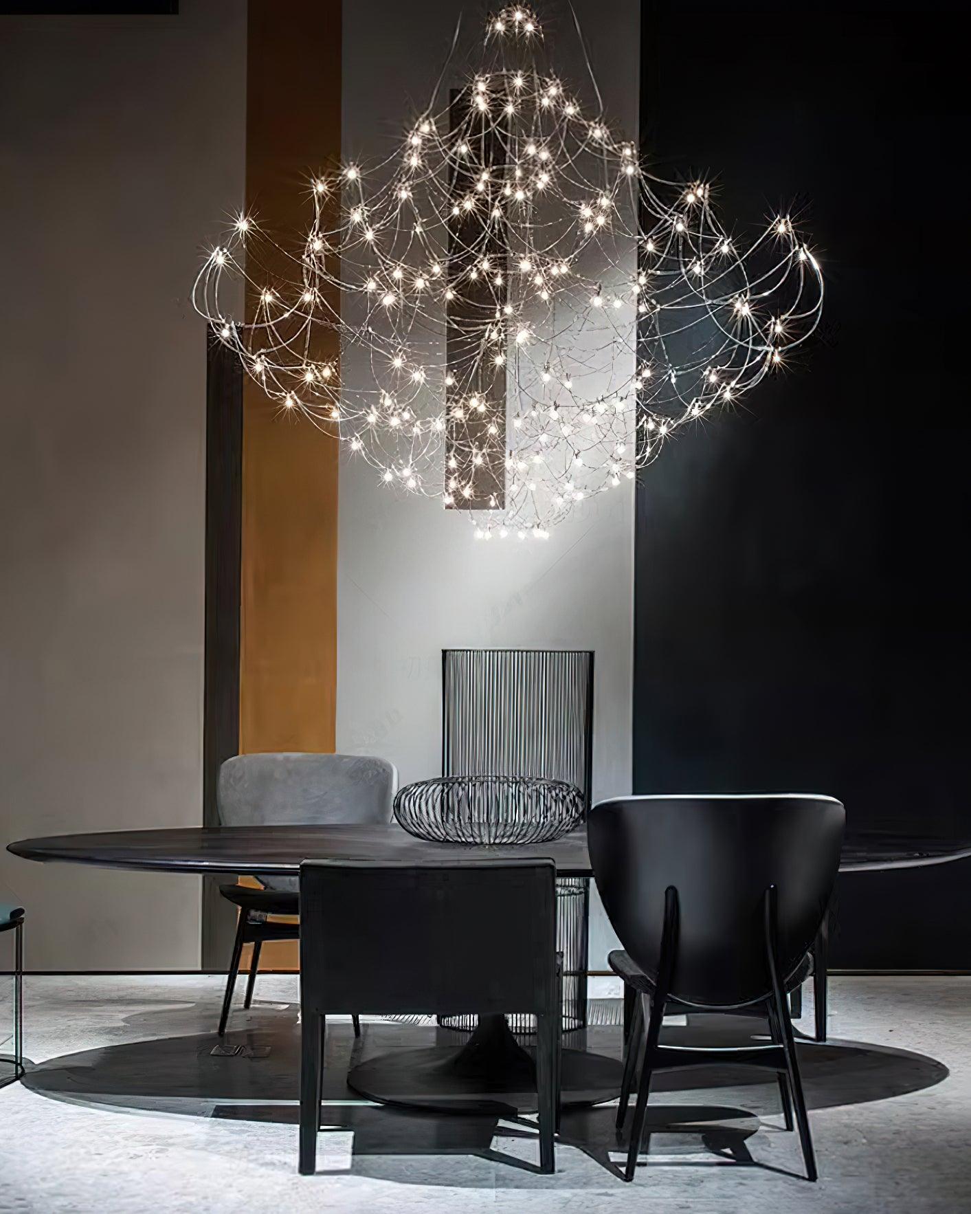Amos Group Modern Chandelier - Adjustable Height, Energy Efficient Lig