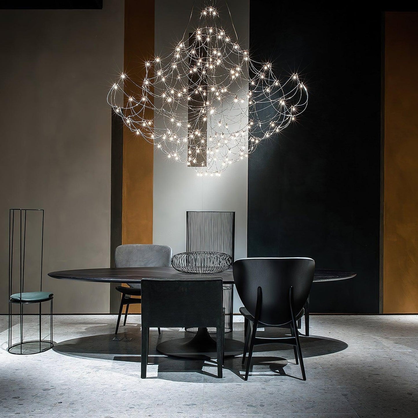 Amos Group Modern Chandelier - Adjustable Height, Energy Efficient Lig
