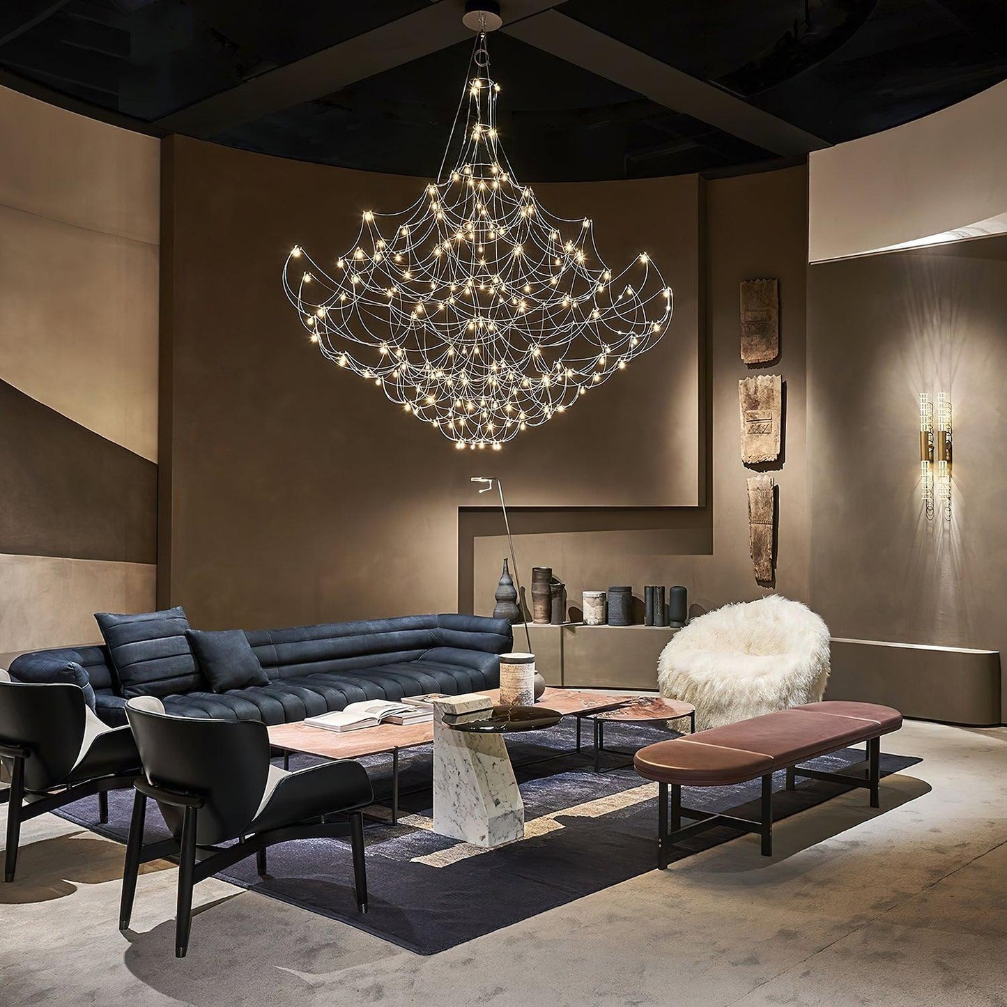 Amos Group Modern Chandelier - Adjustable Height, Energy Efficient Lig
