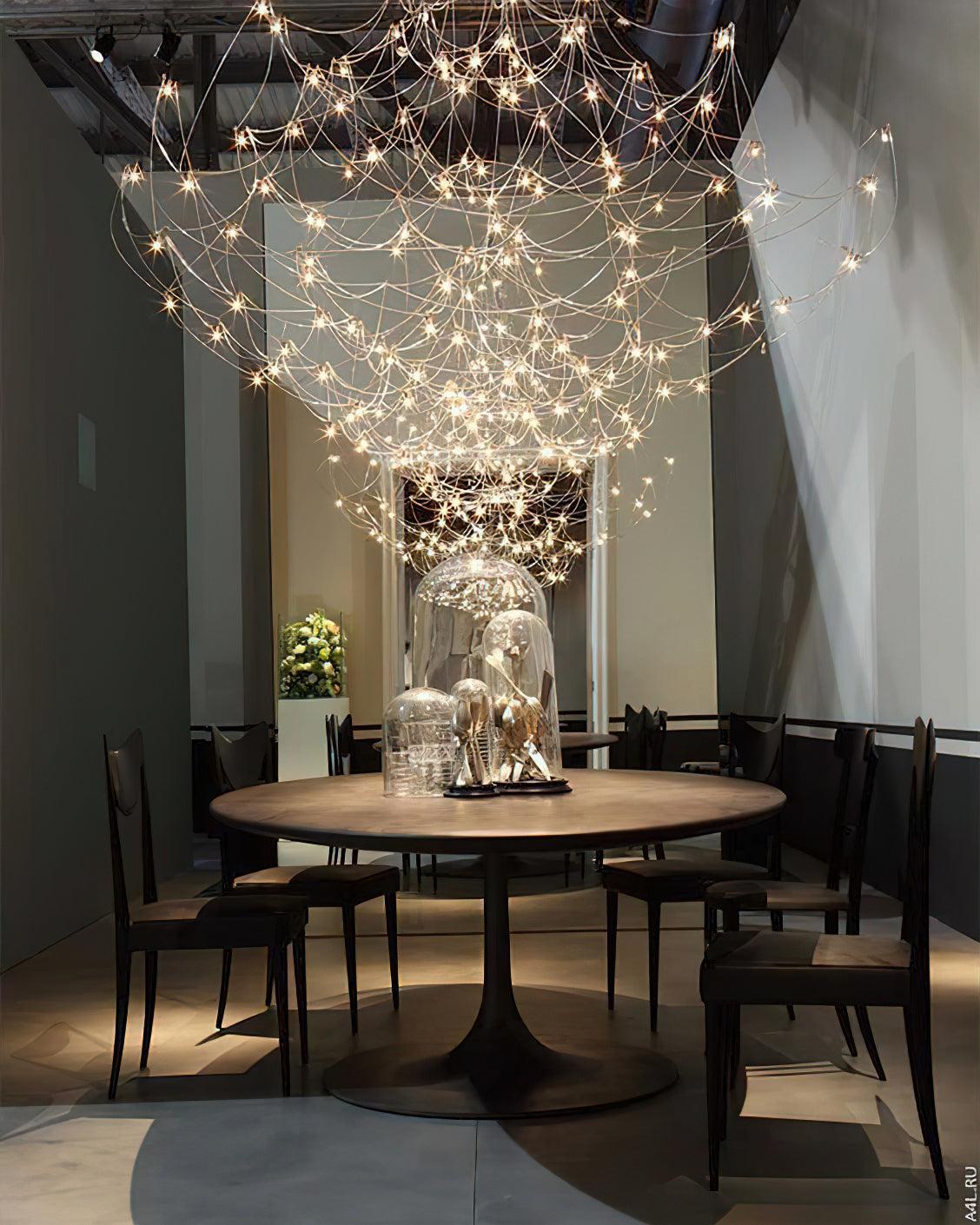 Amos Group Modern Chandelier - Adjustable Height, Energy Efficient Lig