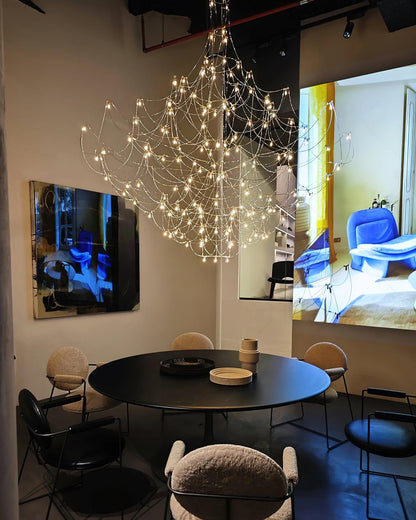 Amos Group Modern Chandelier - Adjustable Height, Energy Efficient Lig