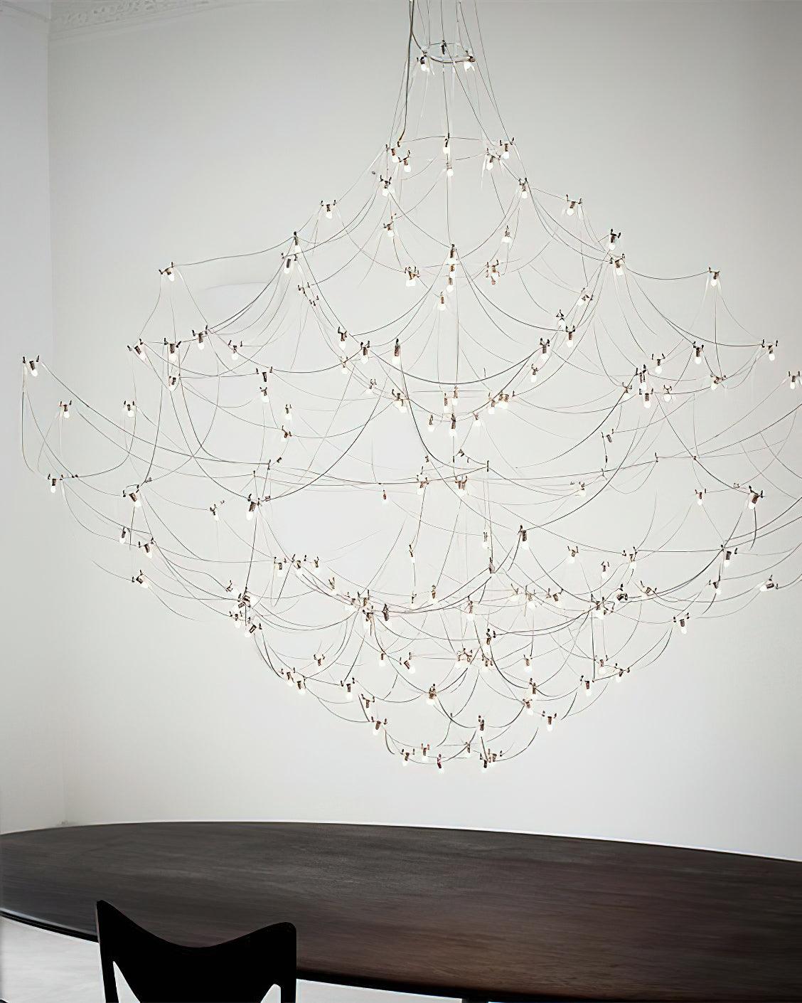 Amos Group Modern Chandelier - Adjustable Height, Energy Efficient Lig