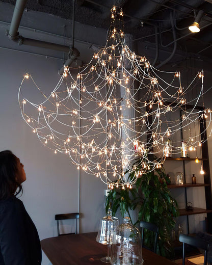 Amos Group Modern Chandelier - Adjustable Height, Energy Efficient Lig