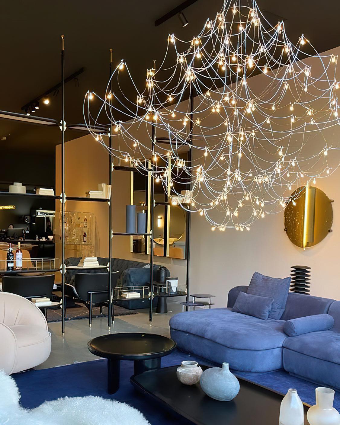 Amos Group Modern Chandelier - Adjustable Height, Energy Efficient Lig