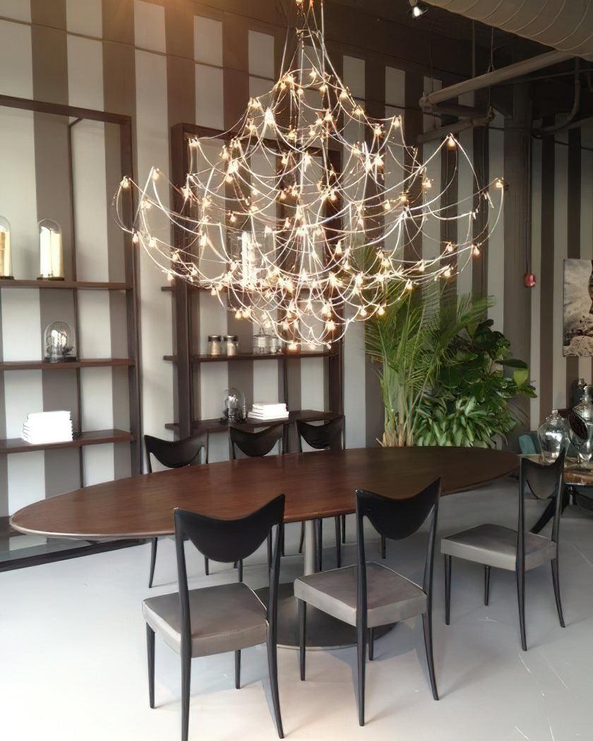 Amos Group Modern Chandelier - Adjustable Height, Energy Efficient Lig
