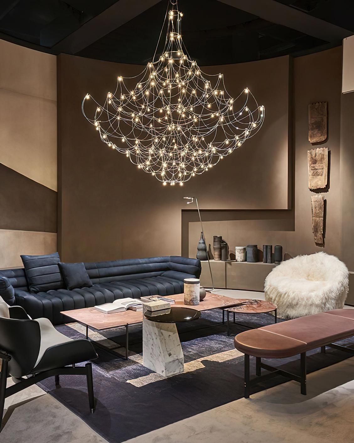 Amos Group Modern Chandelier - Adjustable Height, Energy Efficient Lig