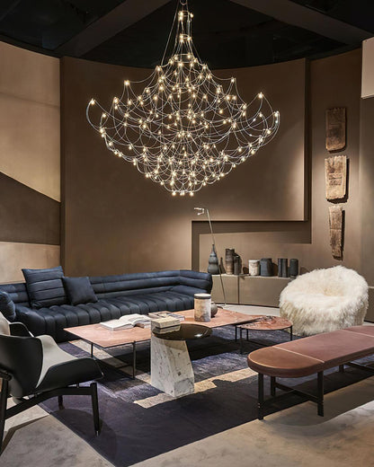 Amos Group Modern Chandelier - Adjustable Height, Energy Efficient Lig