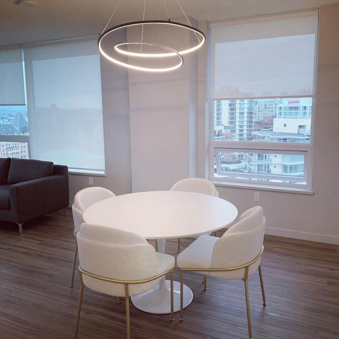 Elegant Ampersand Chandelier with Adjustable Height & LED Compatibilit