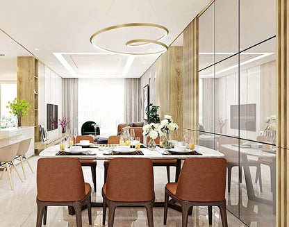 Elegant Ampersand Chandelier with Adjustable Height & LED Compatibilit