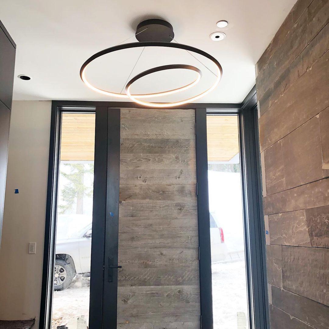 Elegant Ampersand Chandelier with Adjustable Height & LED Compatibilit