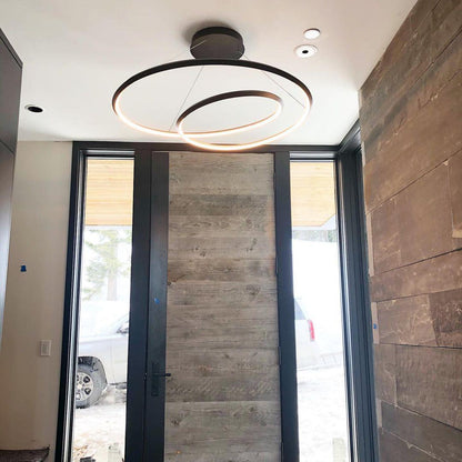 Elegant Ampersand Chandelier with Adjustable Height & LED Compatibilit