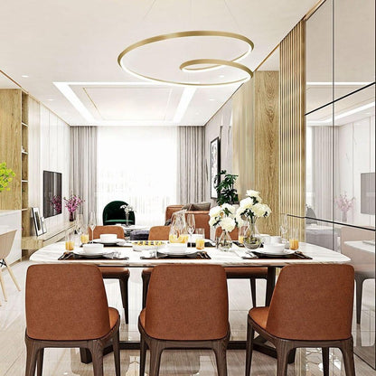 Elegant Ampersand Chandelier with Adjustable Height & LED Compatibilit