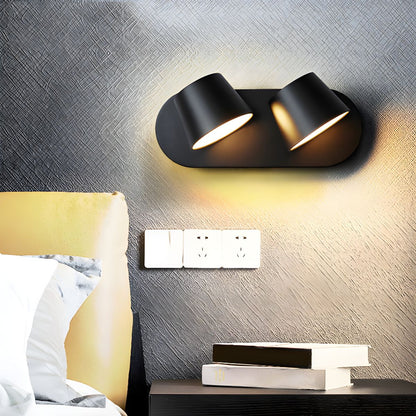 Angle Adjustable Plug-in Wall Lamp with Dimmable LED and Modern Design