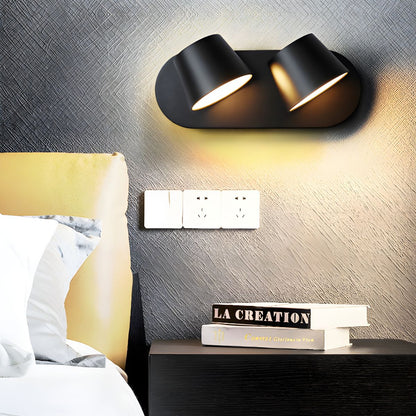 Angle Adjustable LED Reading Wall Lamp with Dimmer & Modern Design
